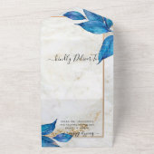 Blauwe olievlek in één uitnodiging (Buitenkant)