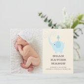 Blauwe olifant | Aankondiging van geboorte (Staand voorkant)