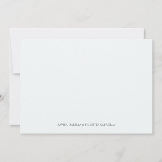 Blauwe olifant | Aankondiging van geboorte (Achterkant)