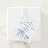 Blauwe olifant Annaprashan | Eerste rijst Bedankjes Labels (In situ)