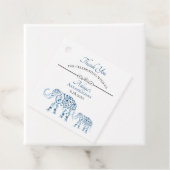 Blauwe olifant Annaprashan | Eerste rijst Bedankjes Labels (In situ)