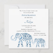 Blauwe olifant Annaprashan | Eerste rijst Kaart (Voorkant)