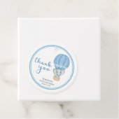 Blauwe Olifant Baby Jongen Douche Bedankjes Labels (In situ)