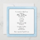 Blauwe Olifant Baby Jongen Douche Kaart (Achterkant)