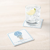 Blauwe Olifant Baby Jongen Douche Kartonnen Onderzetters (Insitu)