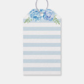 Blauwe Olifant Baby Jongen Douche Mini Fles Favor Cadeaulabel (Achterkant)