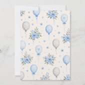 Blauwe Olifant Baby Shower Kaart (Achterkant)