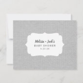 Blauwe olifant Baby shower Prediced game Kaart (Achterkant)