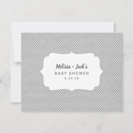 Blauwe olifant Baby shower Prediced game Kaart (Achterkant)