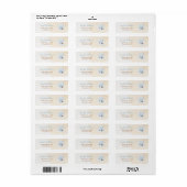 Blauwe Olifant Baby Shower Retouradreslabel Etiket (Full Sheet)