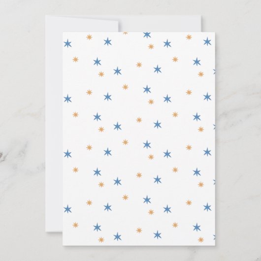 Blauwe Olifant Baby Shower | Safari Lief Dier Kaart (Achterkant)