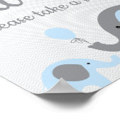 Blauwe olifant baby's zijn lekker.. poster (Hoek)