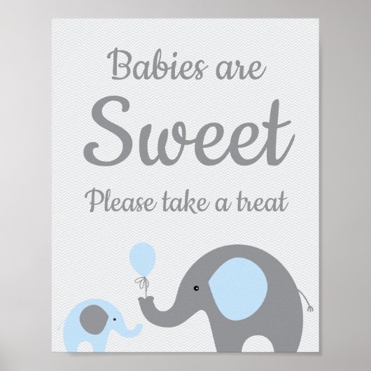 Blauwe olifant baby's zijn lekker.. poster (Voorkant)