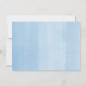 Blauwe olifant ballon eucalyptus groen bedankkaart (Achterkant)