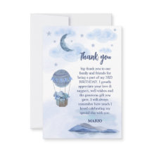 Blauwe olifant ballon schattige verjaardag jongen