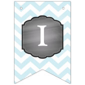 Blauwe olifant Bow-stropdas Twin Boys Baby shower Vlaggetjes (Tweede vlag)