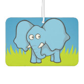 Blauwe olifant cartoon auto luchtverfrisser (Voorkant)