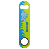 Blauwe olifant cartoon bar sleutel speed flessenopener (Achterkant)