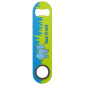 Blauwe olifant cartoon bar sleutel speed flessenopener (Voorkant)