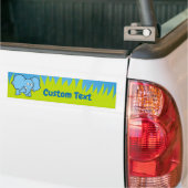 Blauwe olifant cartoon bumper sticker (Op Truck)