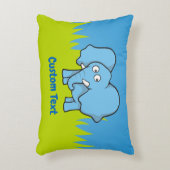 Blauwe olifant cartoon decoratieve kussens (Voorkant(Verticaal))
