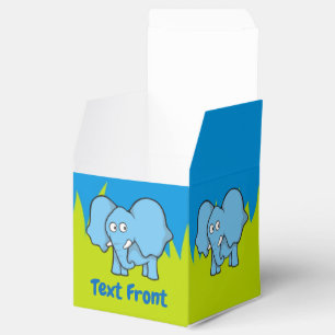 Blauwe olifant cartoon gunstige doos bedankdoosjes