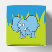 Blauwe olifant cartoon gunstige doos bedankdoosjes (Bovenkant)