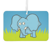 Blauwe olifant cartoon luchtverfrisser (Achterkant)
