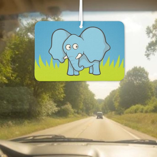 Blauwe olifant cartoon luchtverfrisser