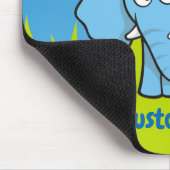 Blauwe olifant cartoon muismat (Hoek)