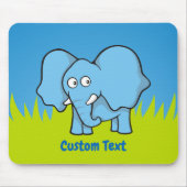 Blauwe olifant cartoon muismat (Voorkant)