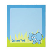 Blauwe olifant cartoon notitieblok (Voorkant)