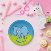 Blauwe olifant cartoon papier bord (Feest)