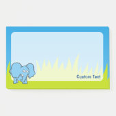 Blauwe Olifant Cartoon Post-it® Notes (Voorkant)