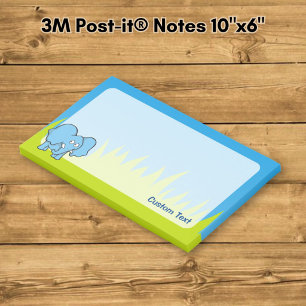 Blauwe Olifant Cartoon Post-it® Notes