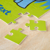 Blauwe olifant cartoon puzzel (Zijkant)