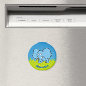 Blauwe olifant cartoonmagneet magneet (Insitu (Vaatwasser))