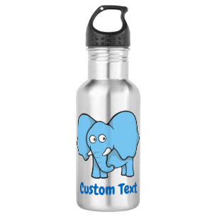 Blauwe olifant cartoons flesje waterfles