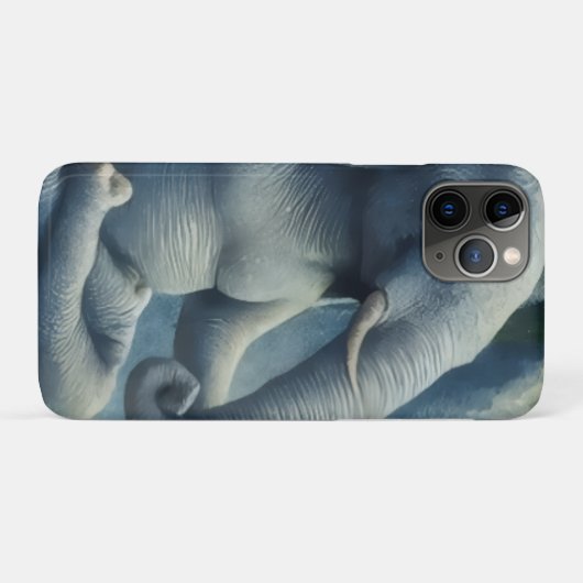 Blauwe Olifant Case-Mate iPhone Case (Achterkant (horizontaal))