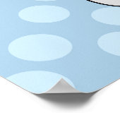 Blauwe olifant - Cute Baby Boys Room Nursery Poster (Hoek)