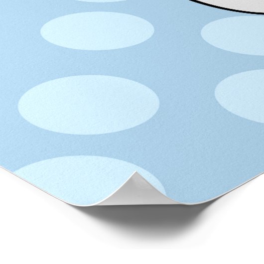 Blauwe olifant - Cute Baby Boys Room Nursery Poster (Hoek)