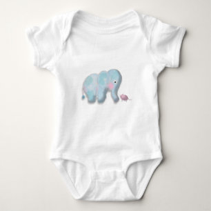 Blauwe olifant door BabyLaia Romper