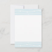 Blauwe olifant eenvoudige moderne Baby Bedankkaart (Achterkant)