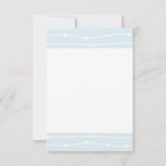 Blauwe olifant eenvoudige moderne Baby Bedankkaart (Achterkant)