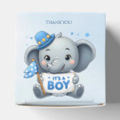 Blauwe Olifant Favor Box Bedankdoosjes (Bovenkant)