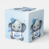Blauwe Olifant Favor Box Bedankdoosjes (Achterkant)