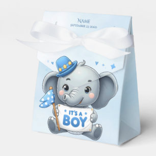 Blauwe Olifant Favor Box Bedankdoosjes