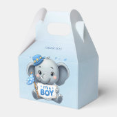 Blauwe Olifant Favor Box Bedankdoosjes (Achterkant)