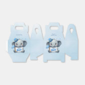Blauwe Olifant Favor Box Bedankdoosjes (Uitgevouwen)
