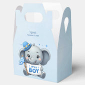 Blauwe Olifant Favor Box Bedankdoosjes (Geopend)